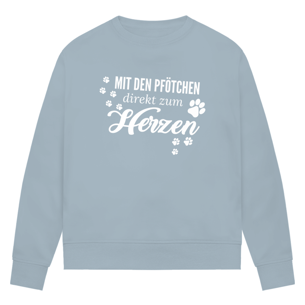 Direkt zum Herzen - Bio-Sweatshirt für Damen