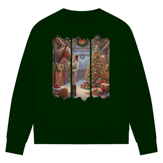 Weihnachtszauber im Stall - Bio-Sweatshirt für Damen