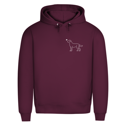 Labrador mit Herz - Bio-Hoodie für Herren