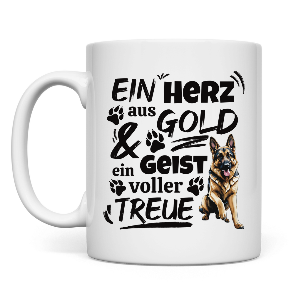 Herz aus Gold -Tasse