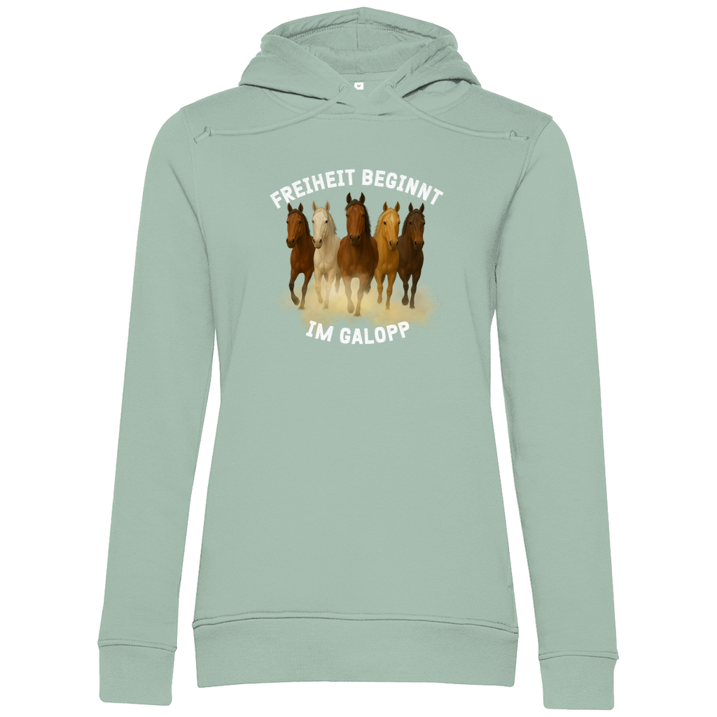 Galopp ist Freiheit - Bio-Hoodie für Damen