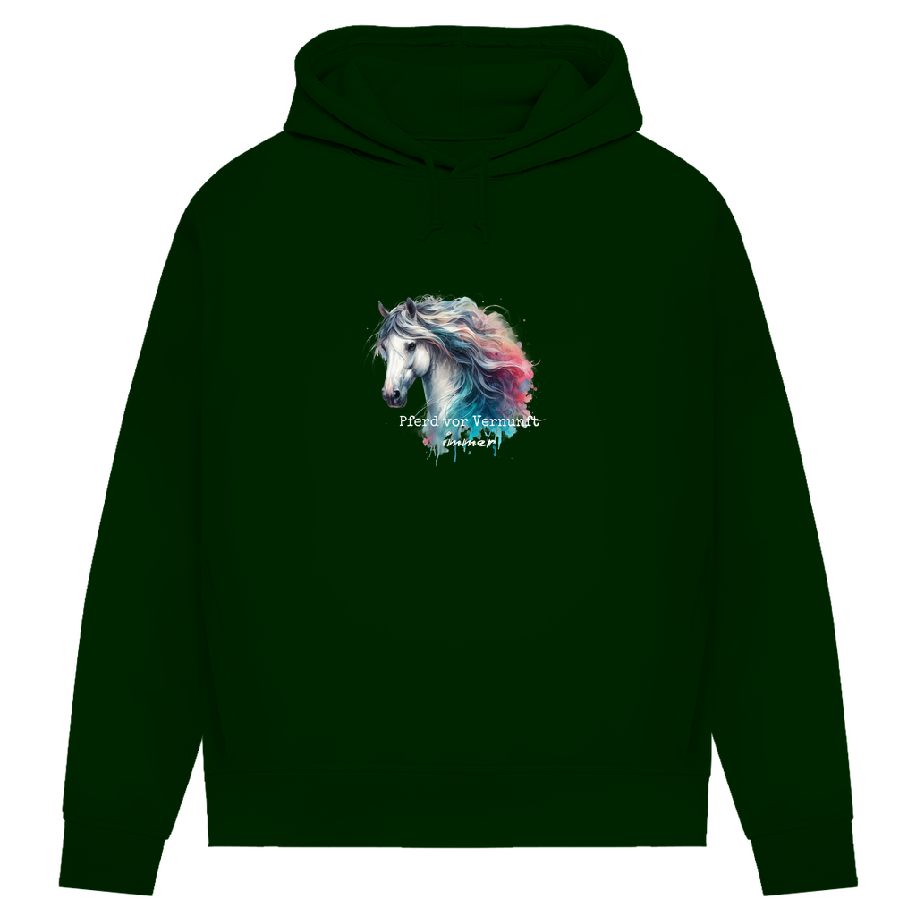 Pferd vor Vernunft - Bio-Hoodie für Damen