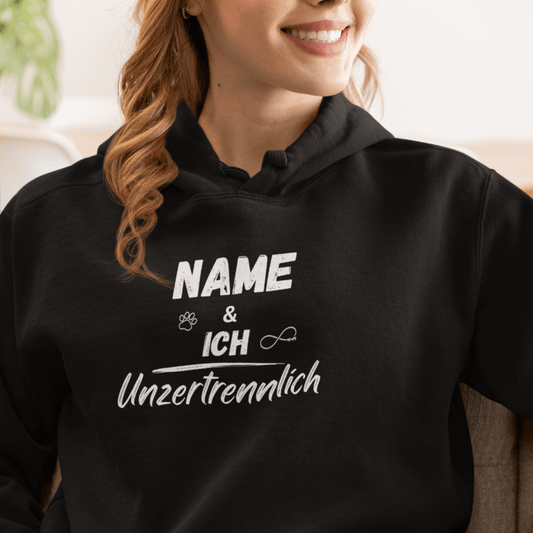 Unzertrennlich - Bio-Hoodie für Damen-Dein Wunschtext