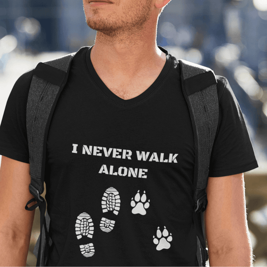 I Never Walk Alone - V-Shirt für Herren