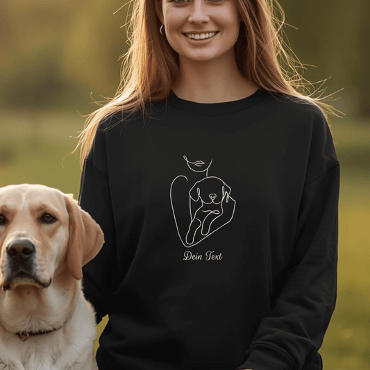 Umarmung- Bio-Sweatshirt für Damen-Dein Wunschtext