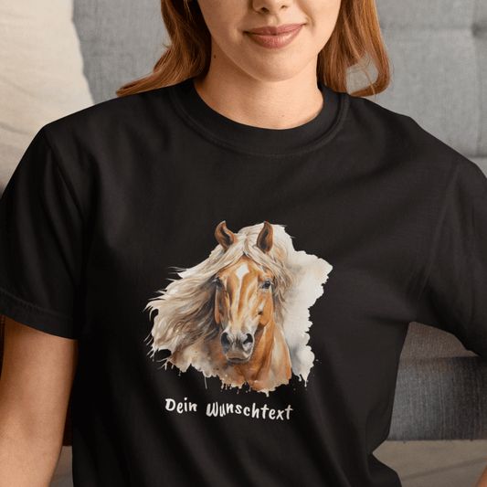 Pferdezeit - T-Shirt für Damen- Dein Wunschtext