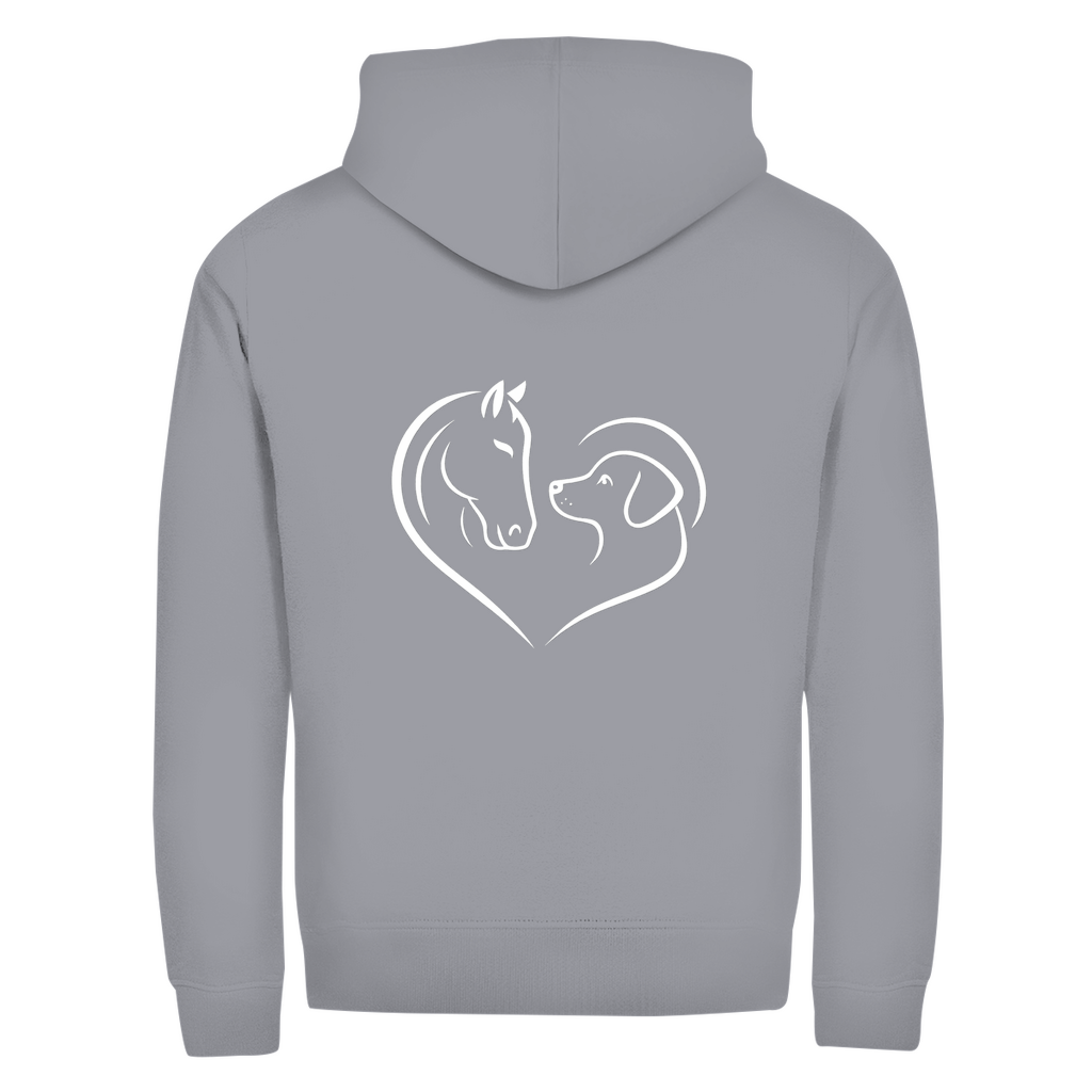 Herzensfreunde- Zipper-Hoodie Unisex | Rückendruck
