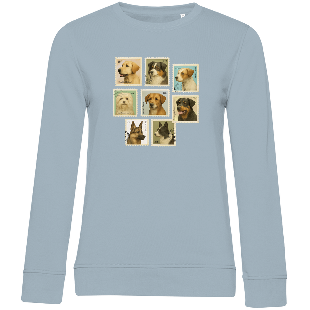 Briefmarken - Bio-Sweatshirt für Damen