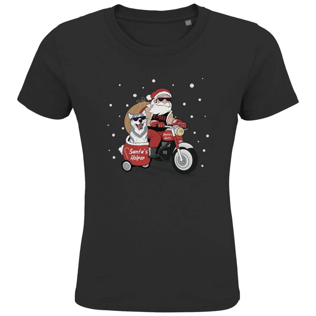 Biker Santa - Bio T-Shirt für Kinder