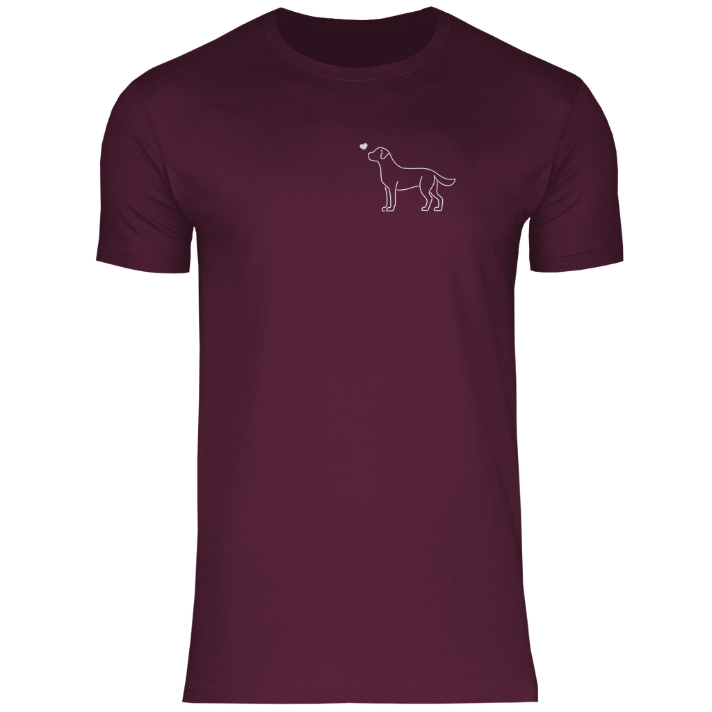 Labrador mit Herz - T-Shirt für Herren