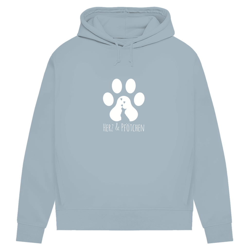 Herz und Pfötchen - Bio-Hoodie für Damen