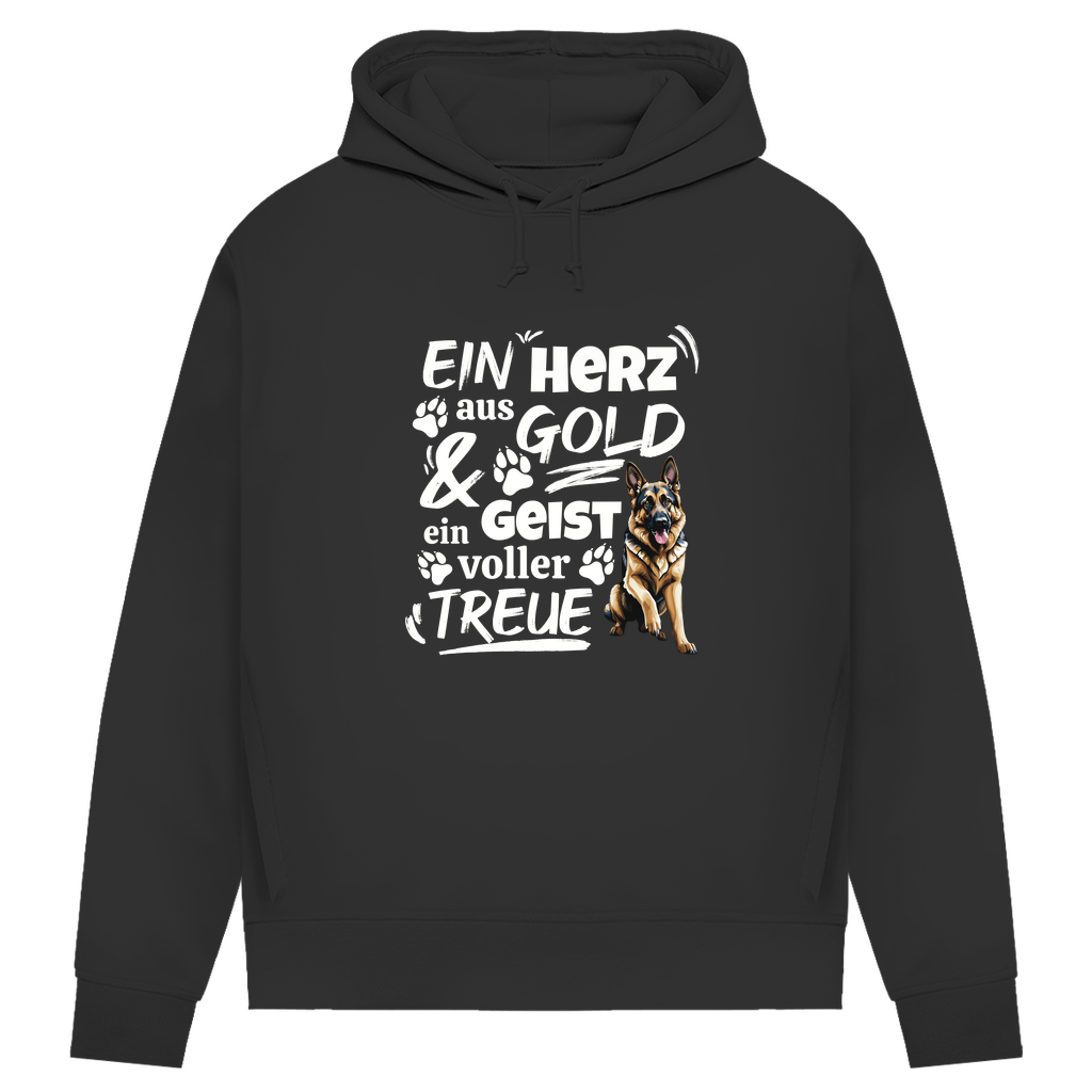 Herz aus Gold - Bio-Hoodie für Damen