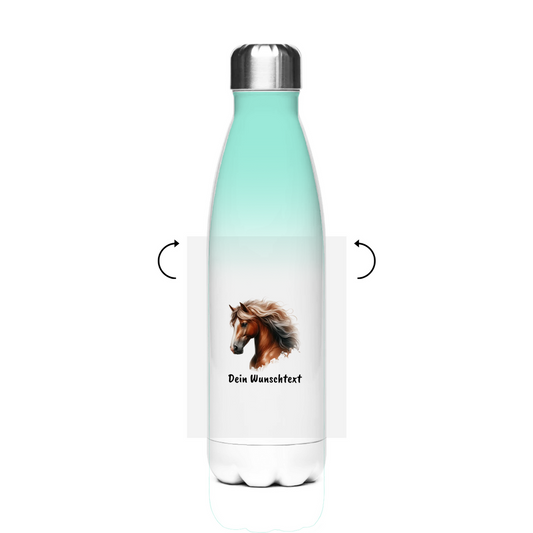Edelstahl-Thermoflasche - Pferdeliebe