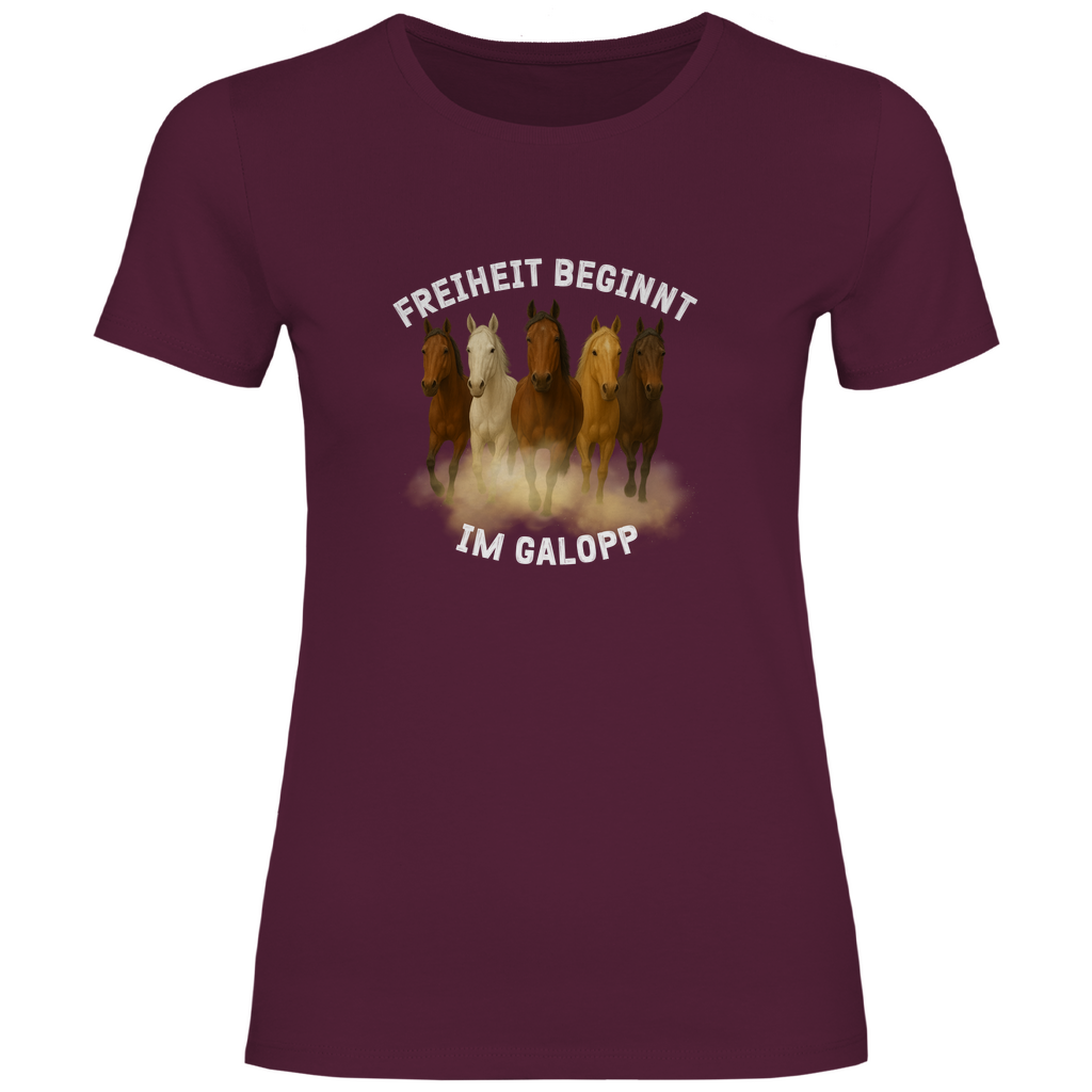 Galopp ist Freiheit - T-Shirt für Damen