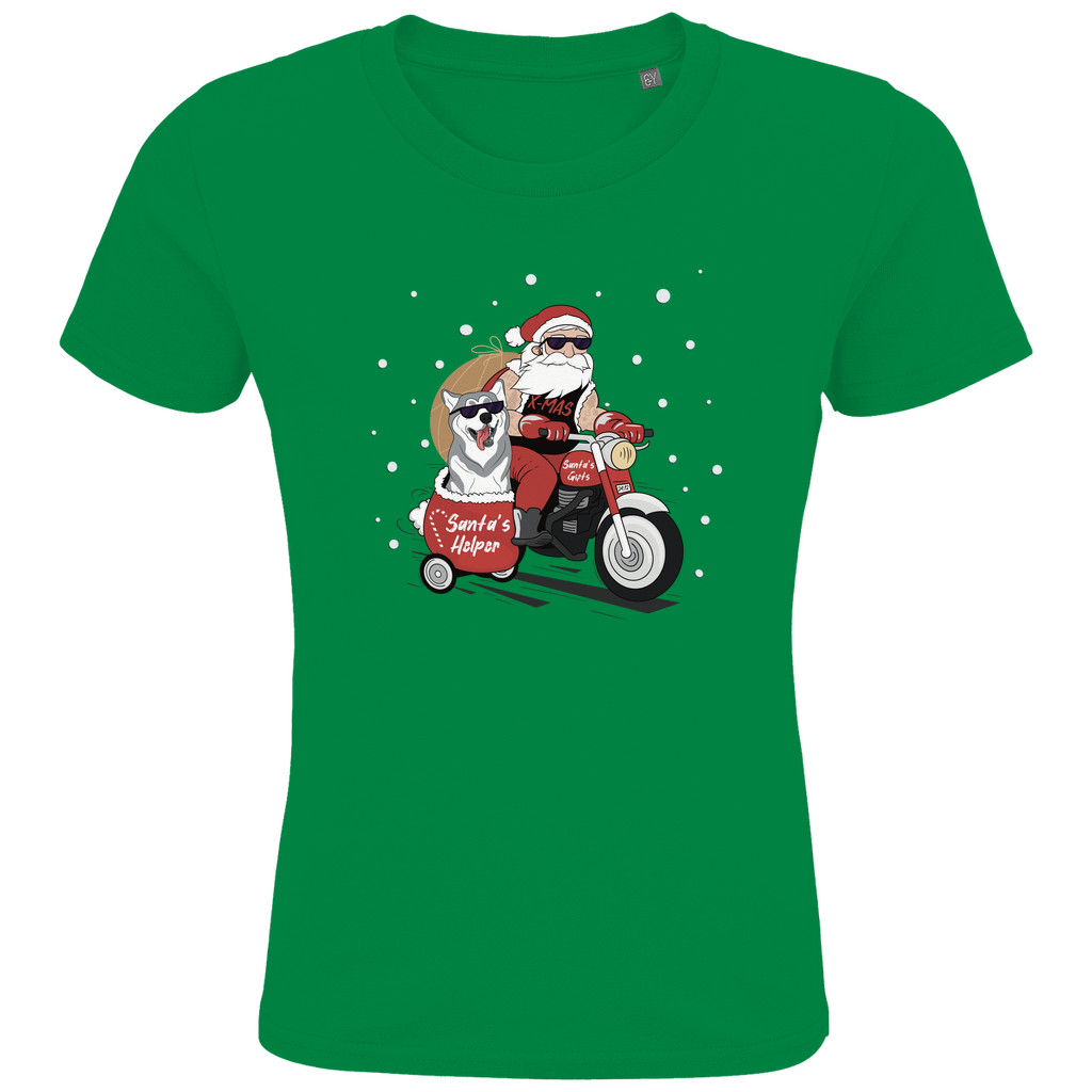 Biker Santa - Bio T-Shirt für Kinder