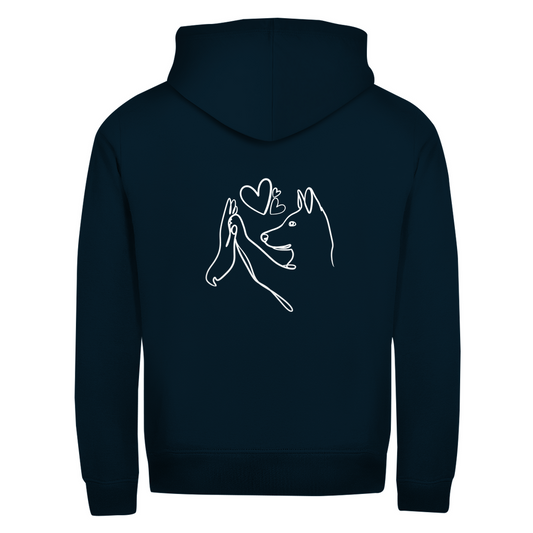 Wahre Liebe Stehohren - Zipper-Hoodie Unisex | Rückendruck
