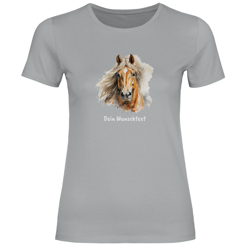 Pferdezeit - T-Shirt für Damen- Dein Wunschtext