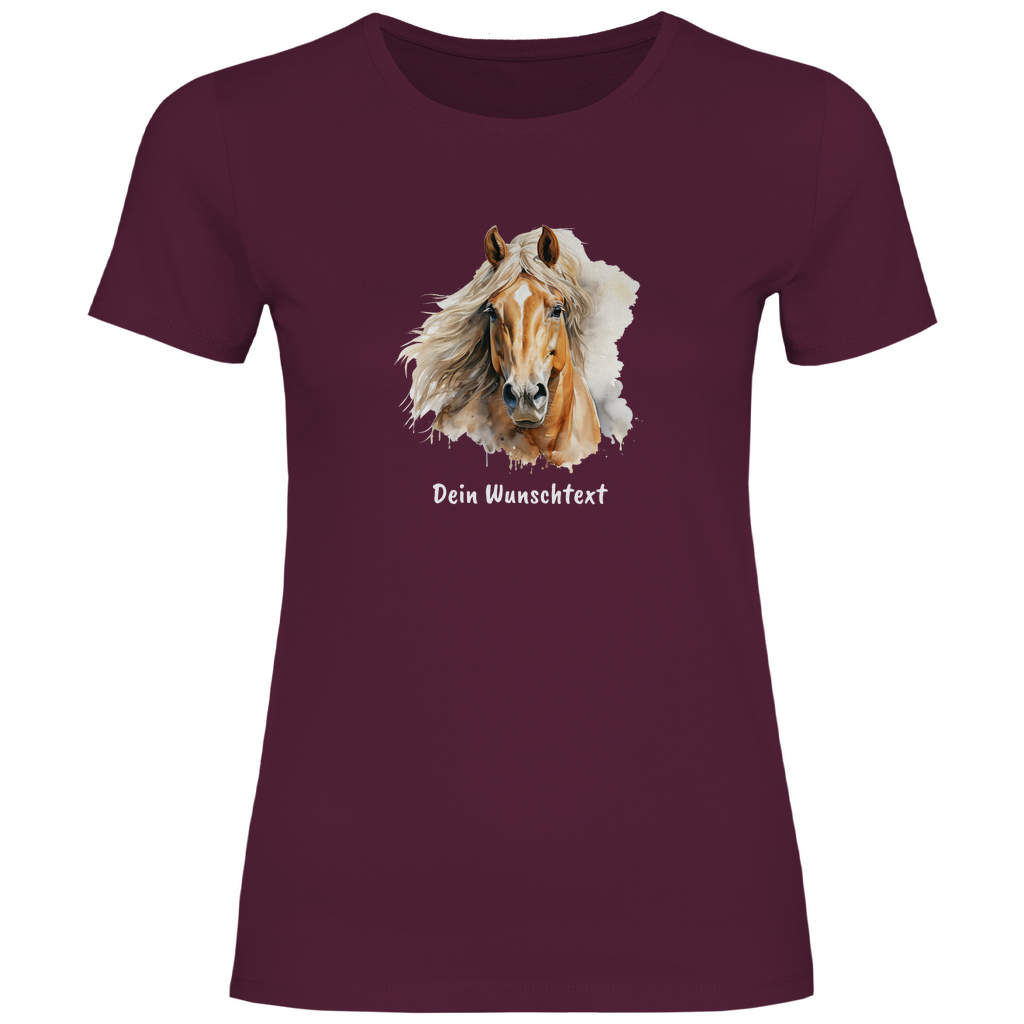 Pferdezeit - T-Shirt für Damen- Dein Wunschtext