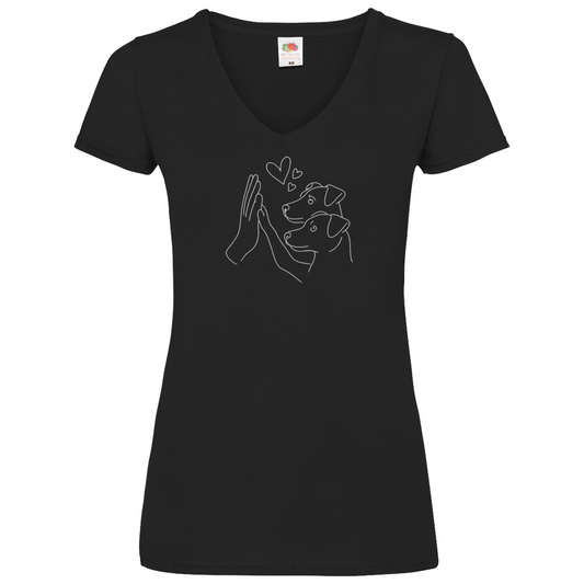 Doppeltes Glück - V-Shirt für Damen
