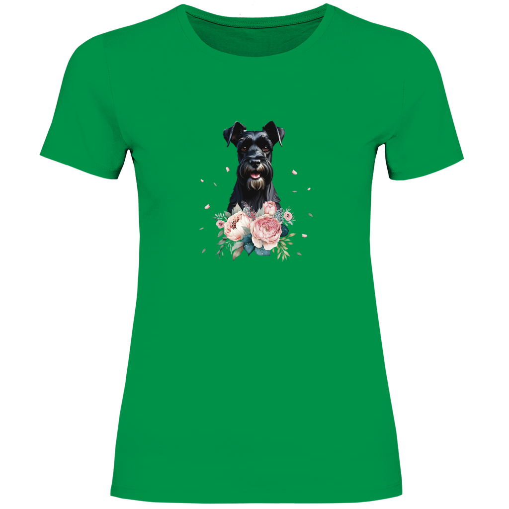 Flower Schnauzer - T-Shirt für Damen