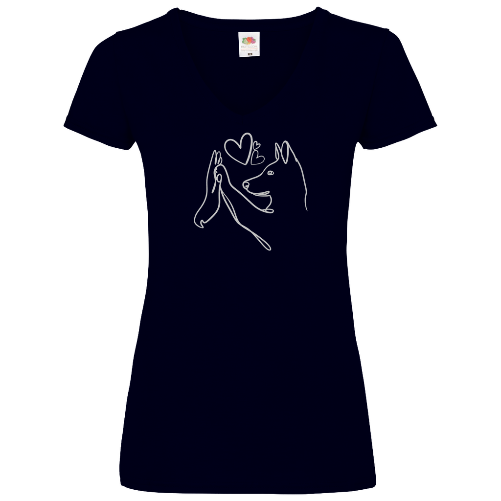 Wahre Liebe Stehohren - V-Shirt für Damen