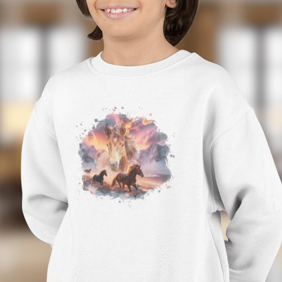 Abenteuer mit Pferd - Sweatshirt für Kinder