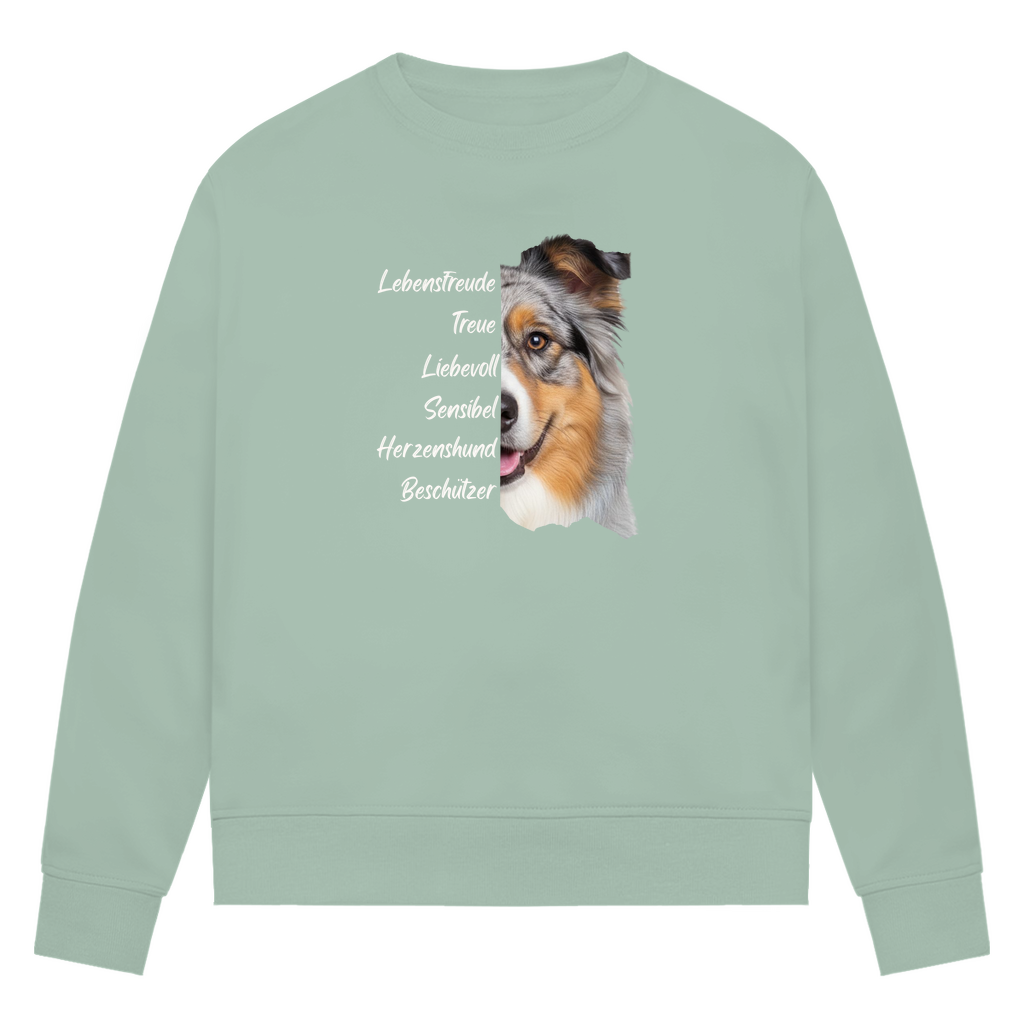 Australian Shepherd - Bio-Sweatshirt für Damen