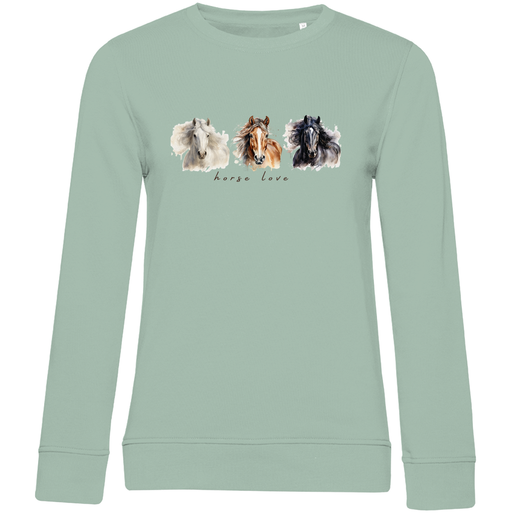 Horse Love - Bio-Sweatshirt für Damen