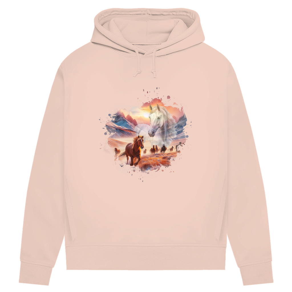 Liebe zu Pferden - Bio-Hoodie für Damen