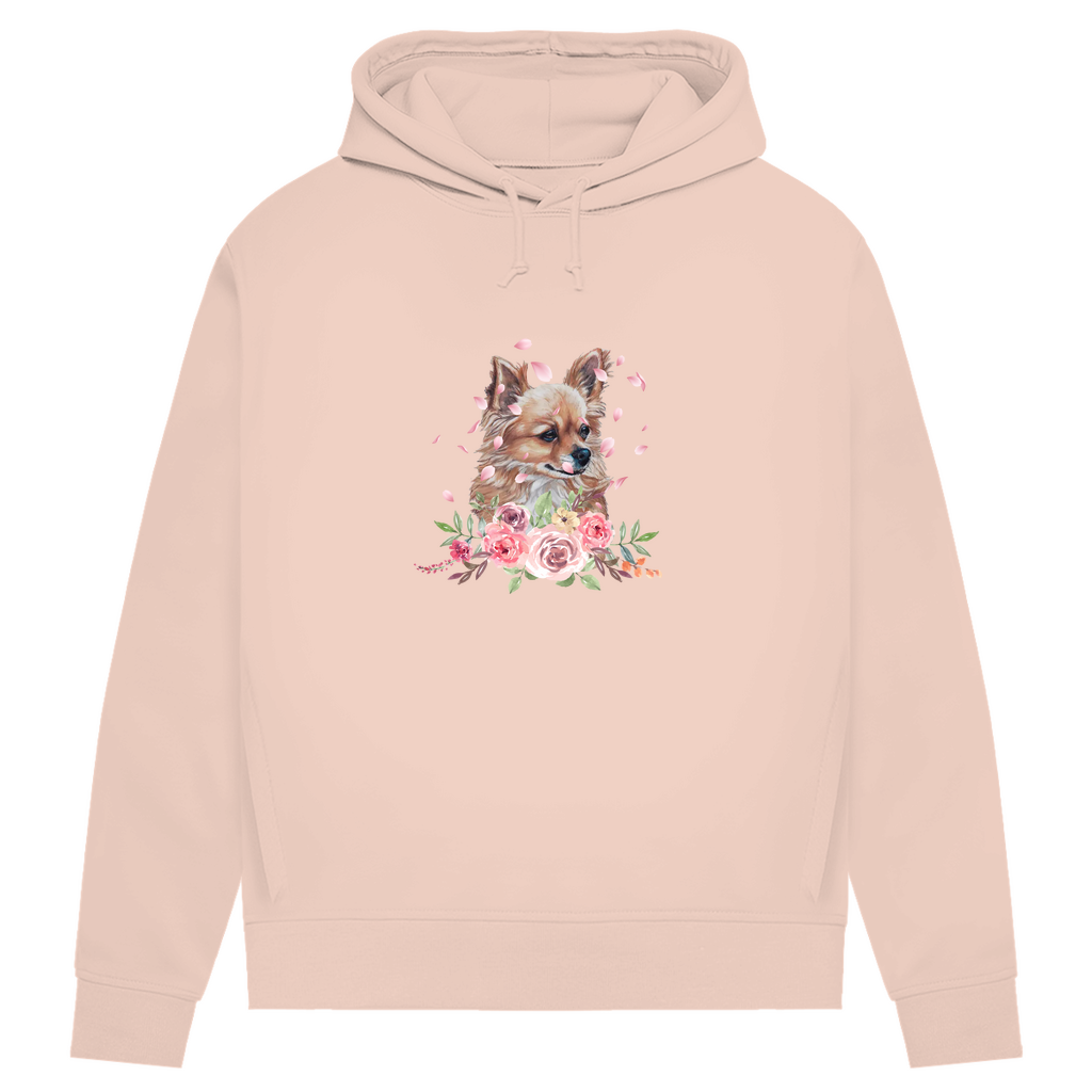 Flower Chihuahua - Bio-Hoodie für Damen