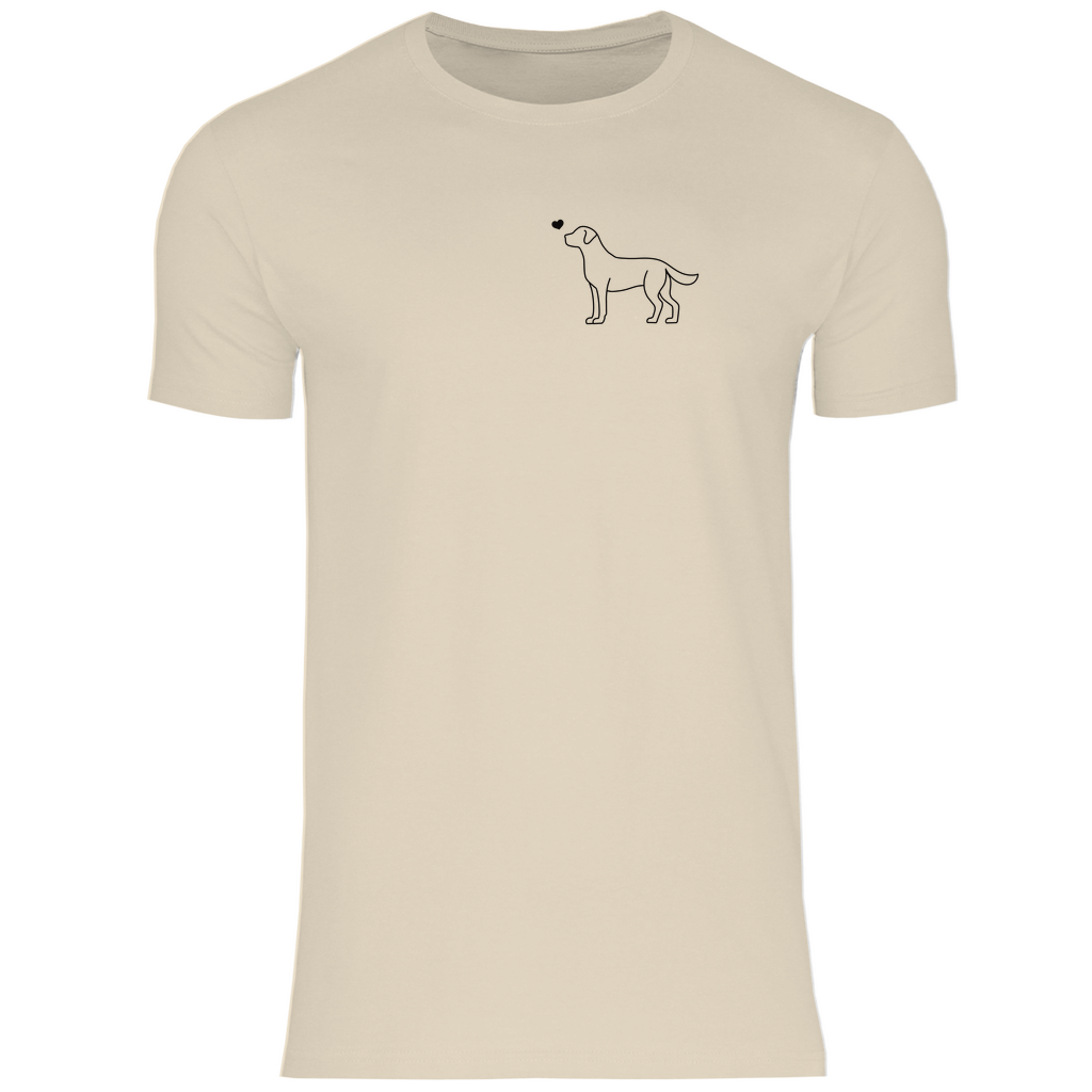 Labrador mit Herz - T-Shirt für Herren