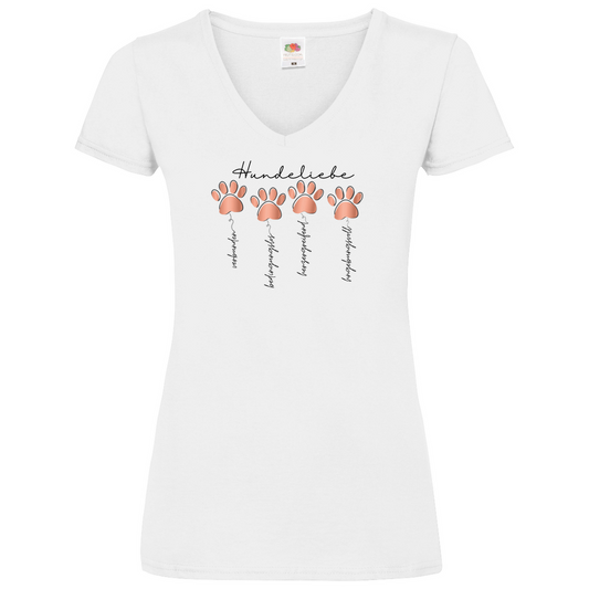 Hundeliebe - V-Shirt für Damen