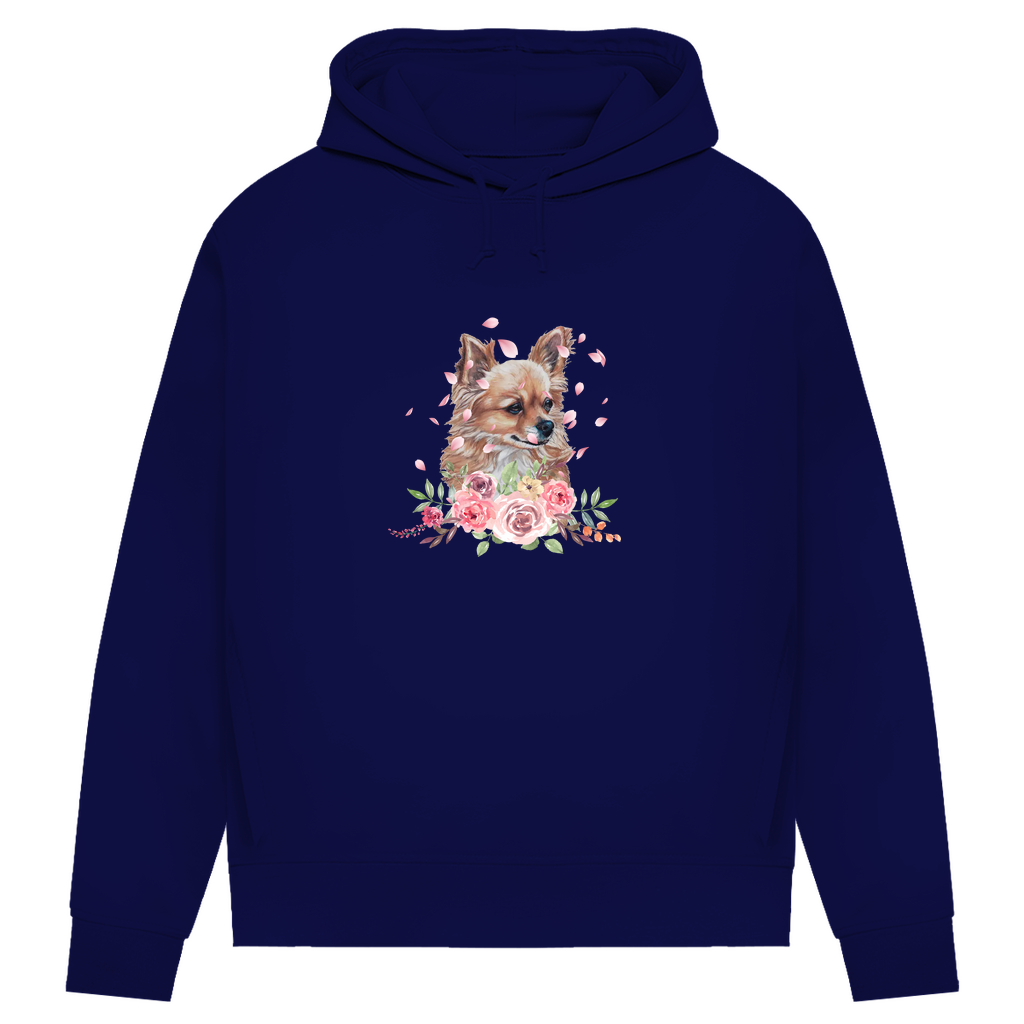 Flower Chihuahua - Bio-Hoodie für Damen