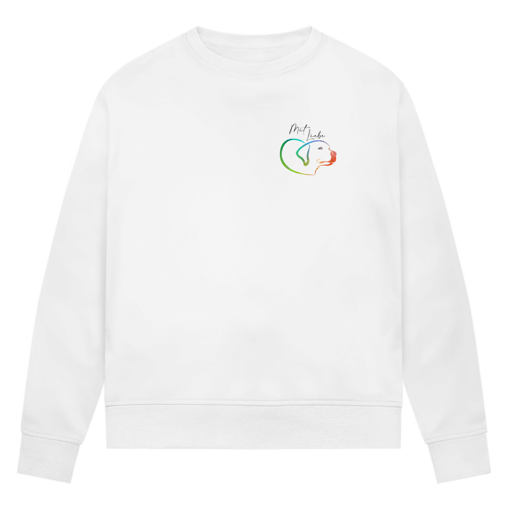 Mit Liebe - Bio-Sweatshirt für Damen |Brustmotiv