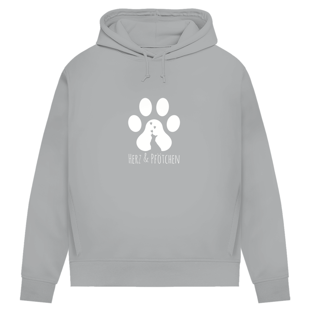Herz und Pfötchen - Bio-Hoodie für Damen