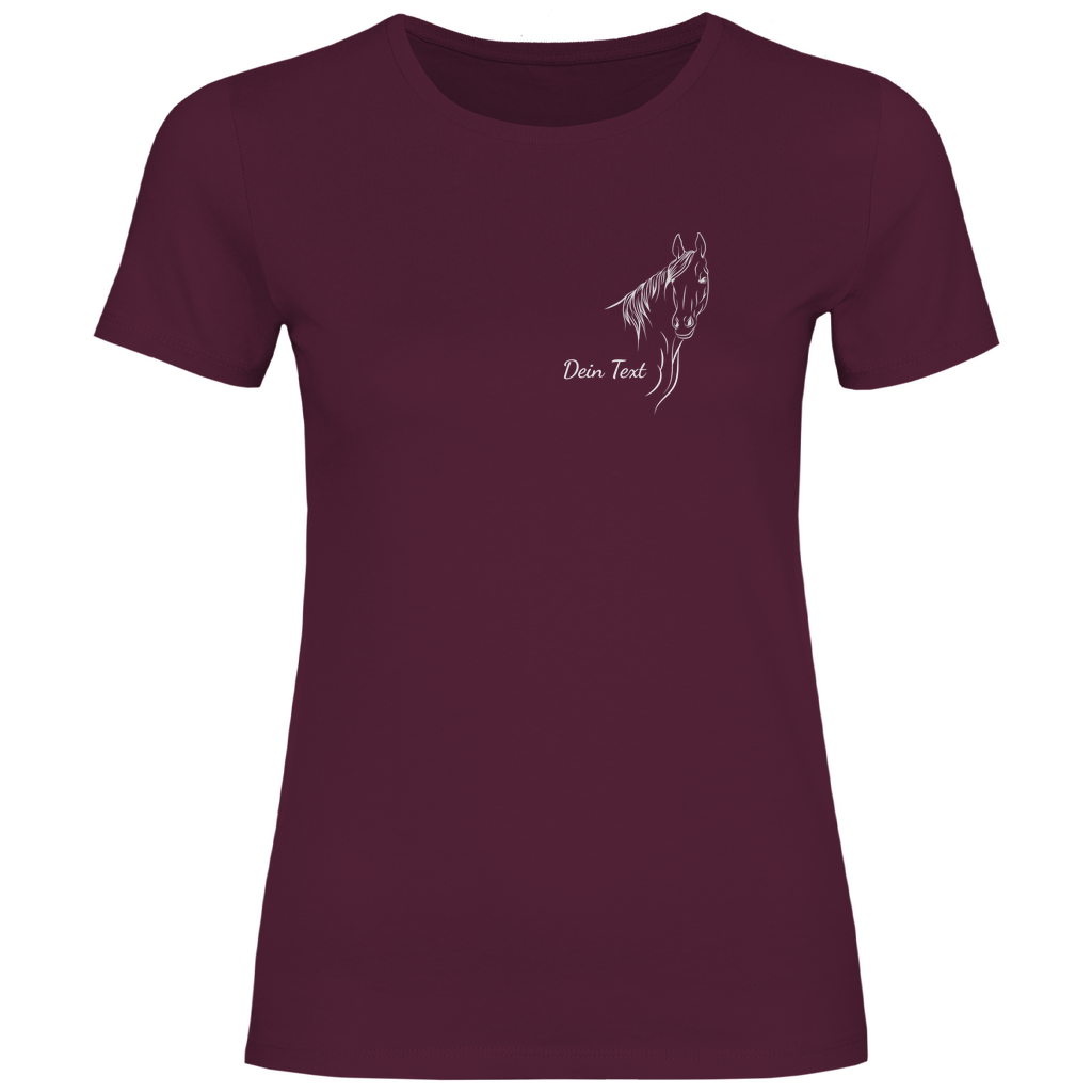 Pferdeliebe - T-Shirt für Damen-Dein Wunschtext