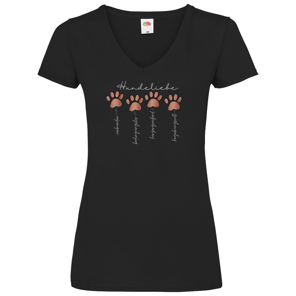 Hundeliebe - V-Shirt für Damen