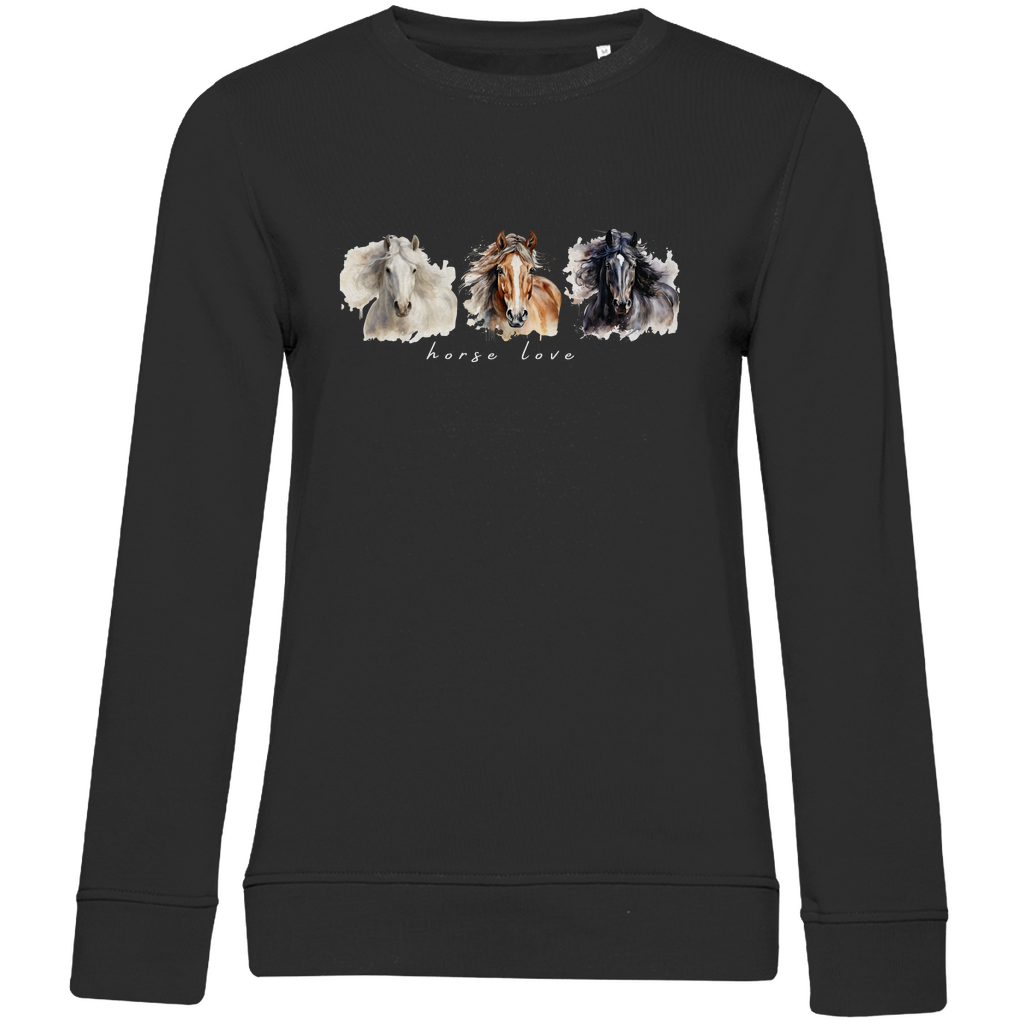 Horse Love - Bio-Sweatshirt für Damen