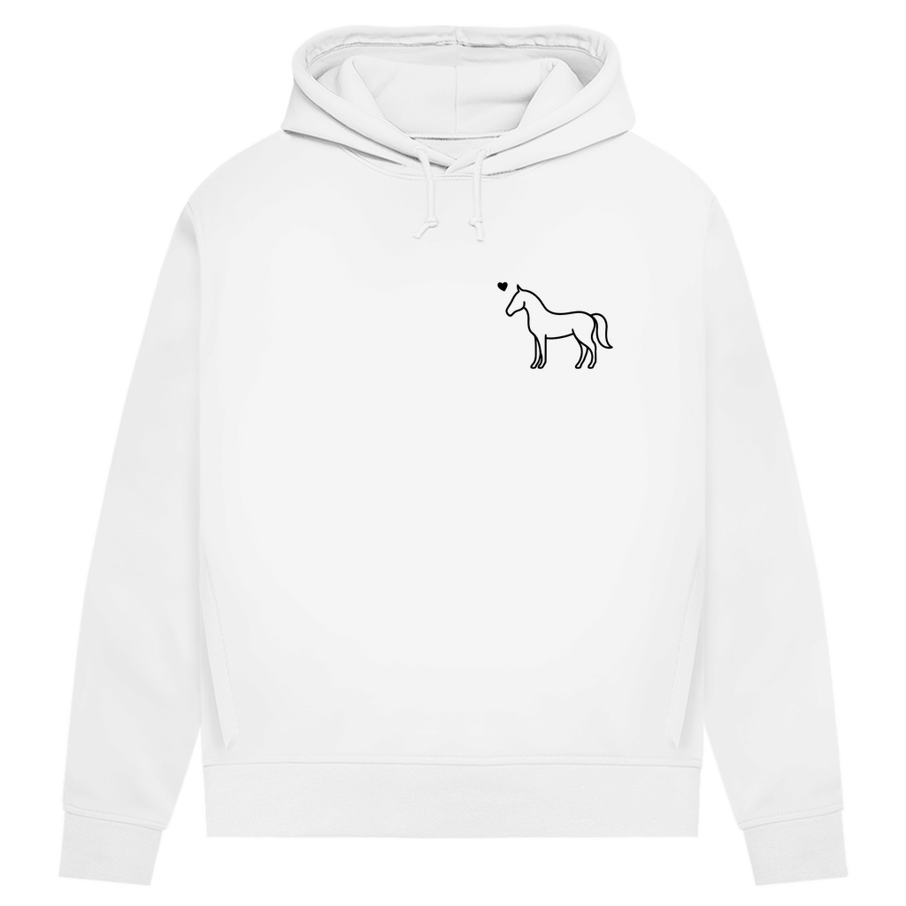 Eleganz mit Herz - Bio-Hoodie für Damen |Brustmotiv