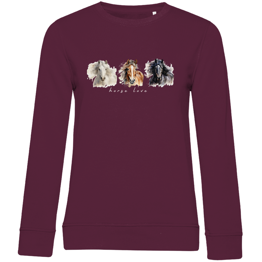 Horse Love - Bio-Sweatshirt für Damen