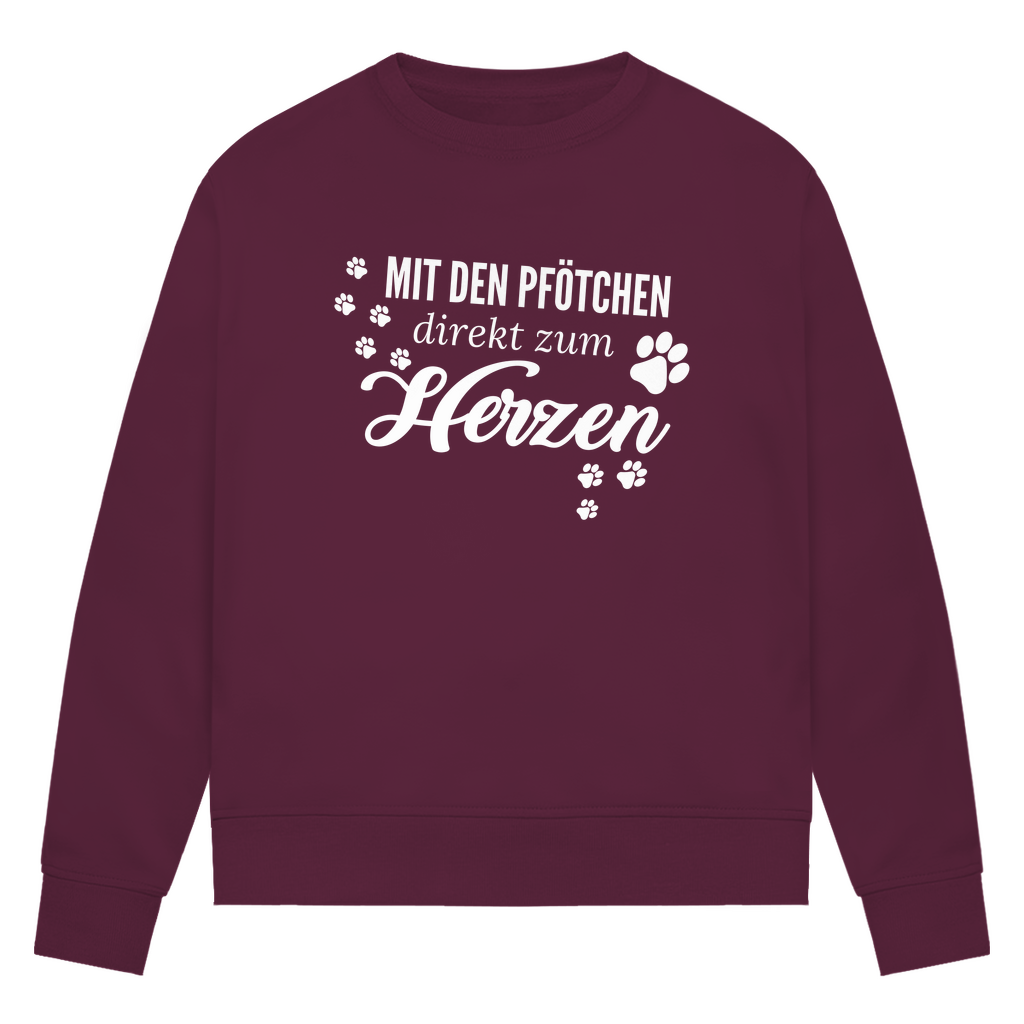 Direkt zum Herzen - Bio-Sweatshirt für Damen