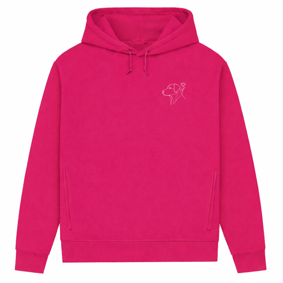 Paw & Flower Vibes– Hoodie aus Bio-Baumwolle für Damen