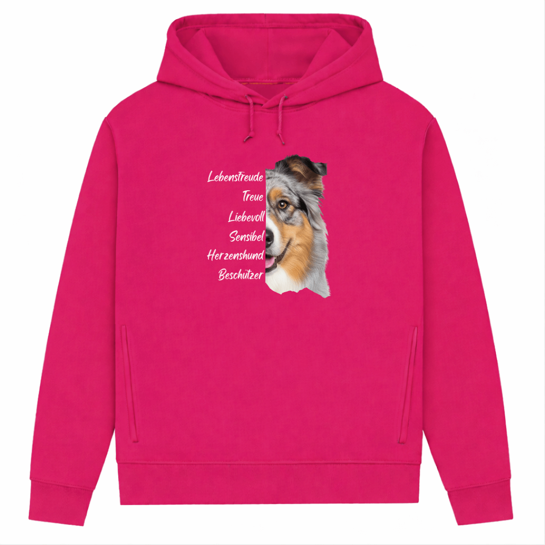 Australian Shepherd – Hoodie aus Bio-Baumwolle für Damen