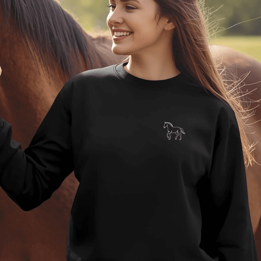Anmut in Bewegung - Bio-Sweatshirt für Damen |Brustmotiv