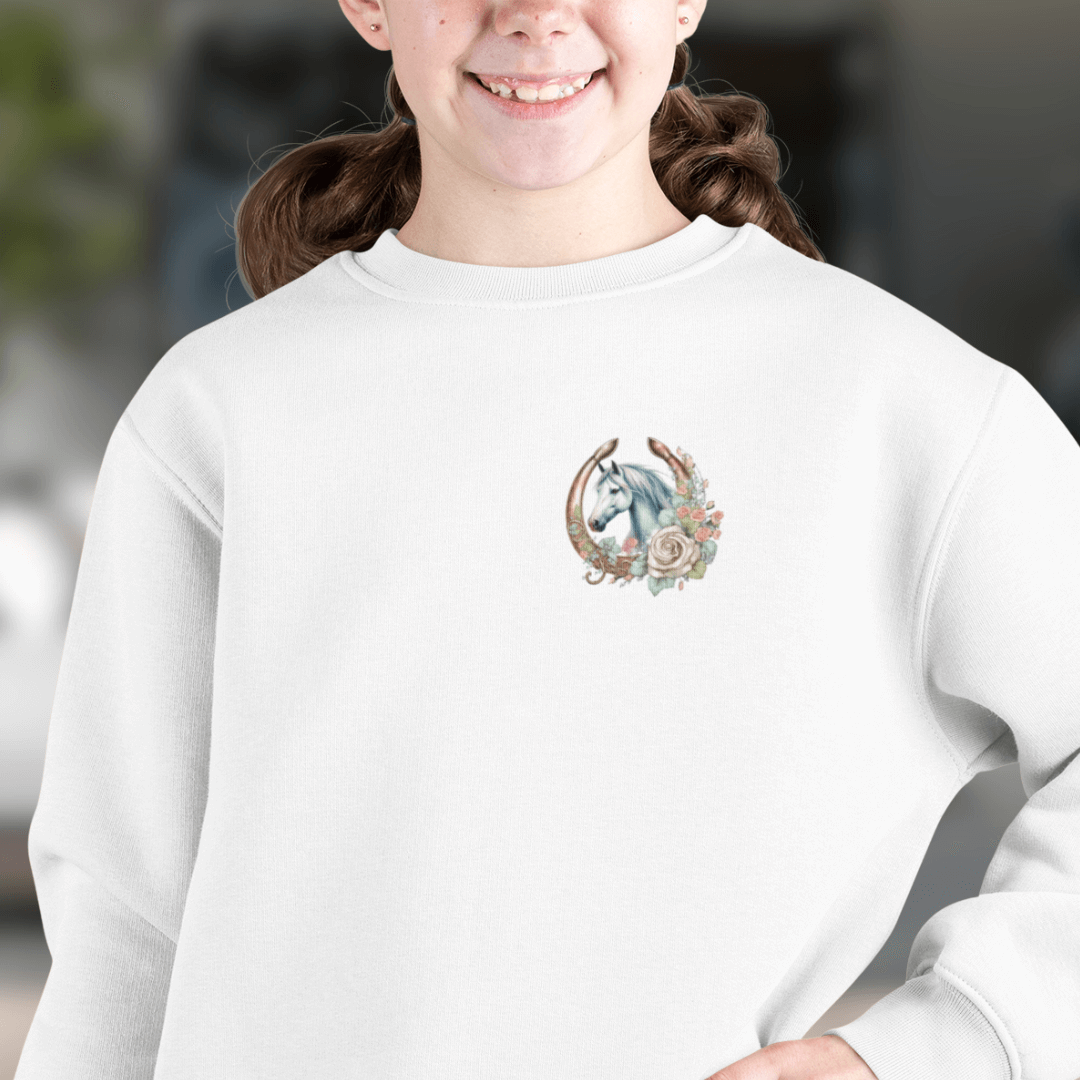 Pferd und Hufe Sweatshirt für Kinder
