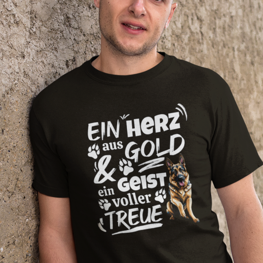Herz aus Gold - T-Shirt für Herren