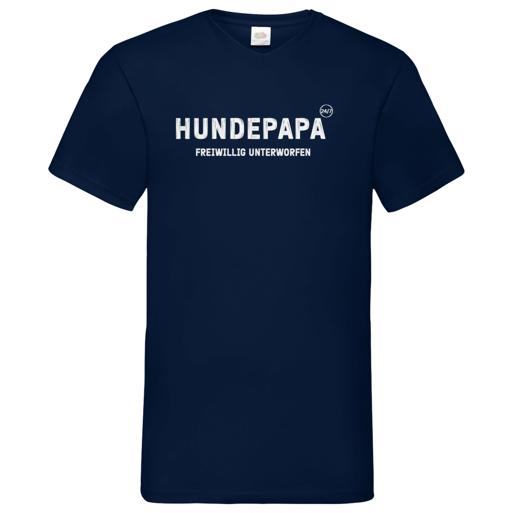 Hundepapa in Vollzeit - V-Shirt für Herren