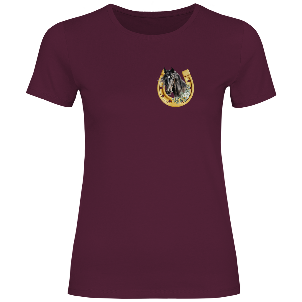 Goldenes Glück - T-Shirt für Damen | Brustmotiv