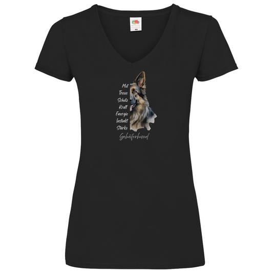 Schäferhund - V-Shirt für Damen