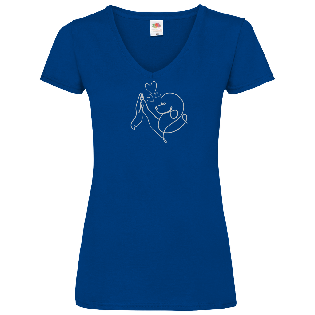 Pudelliebe - V-Shirt für Damen